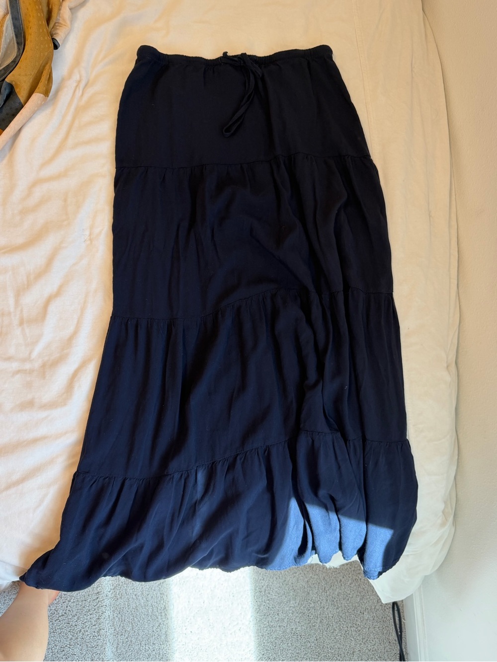 Brandy Melville Navy Tiered Maxi Skirt